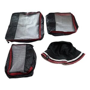 Black and Red Travel Cube Set & Hat
